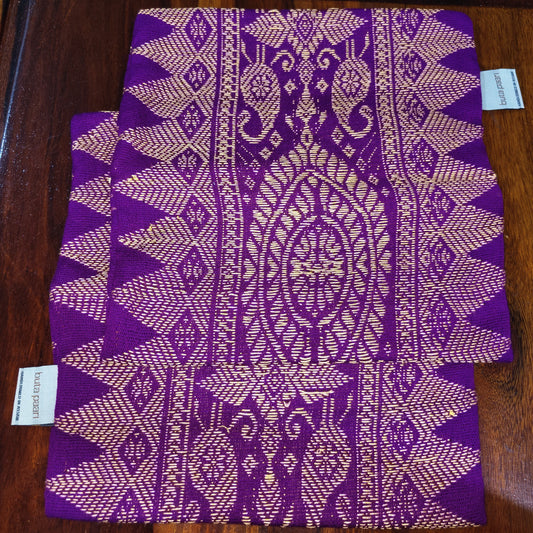 purple bodo cushion cover set of two